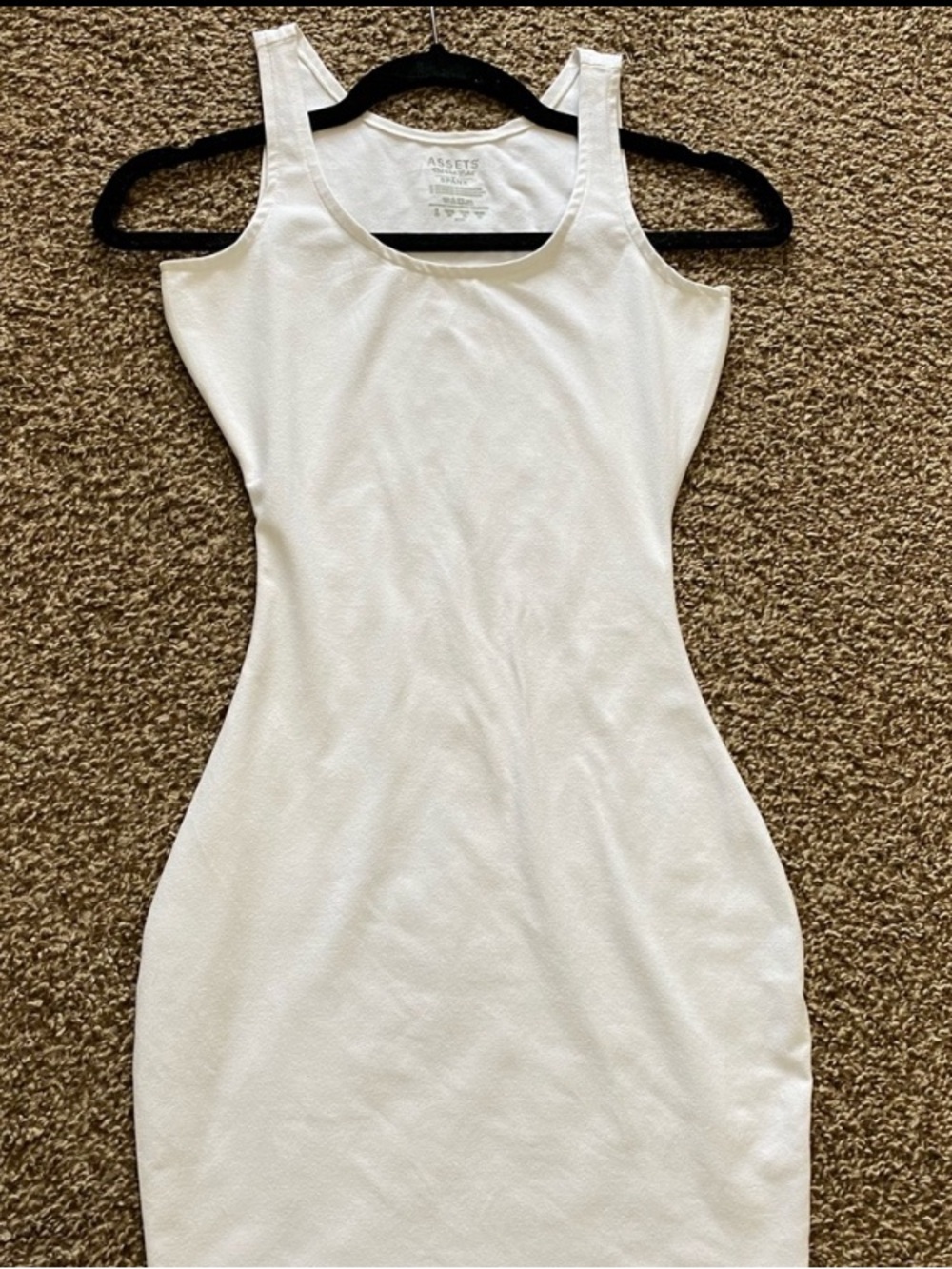 SPANX White Scoop Midi Bodycon Dress
